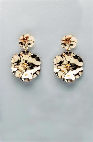 1042 flower twin earrings