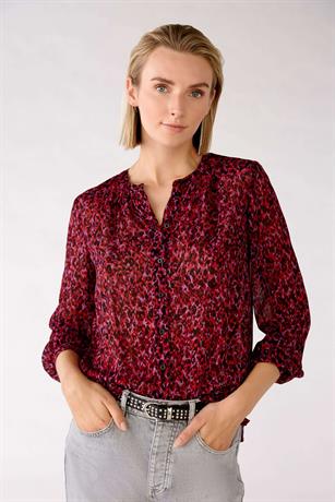 Luisa Cerano Zijden blouse abstract patroon casual uitstraling Mode Blouses Zijden blouses 