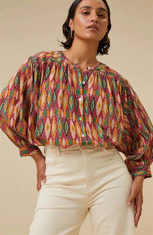 Blouse Lucy summer ikat print