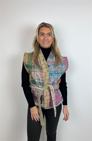 Gilet Emery sequins kantha vest