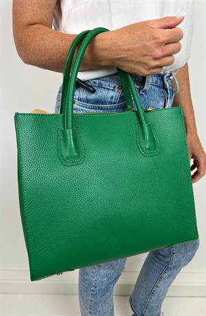 Lederen handtas 552760